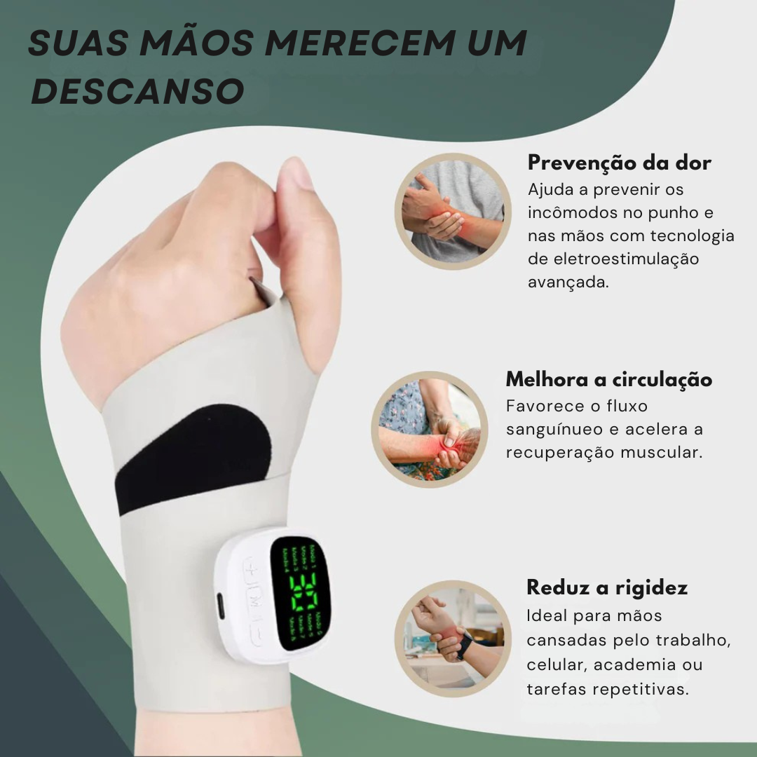 ZenPulse™ - Massageador de pulso com eletroterapia